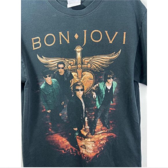 Vintage Bon Jovi 2011 Band Tour T-Shirt Hanes tag Men's Size 2XL Indie - Picture 2 of 13
